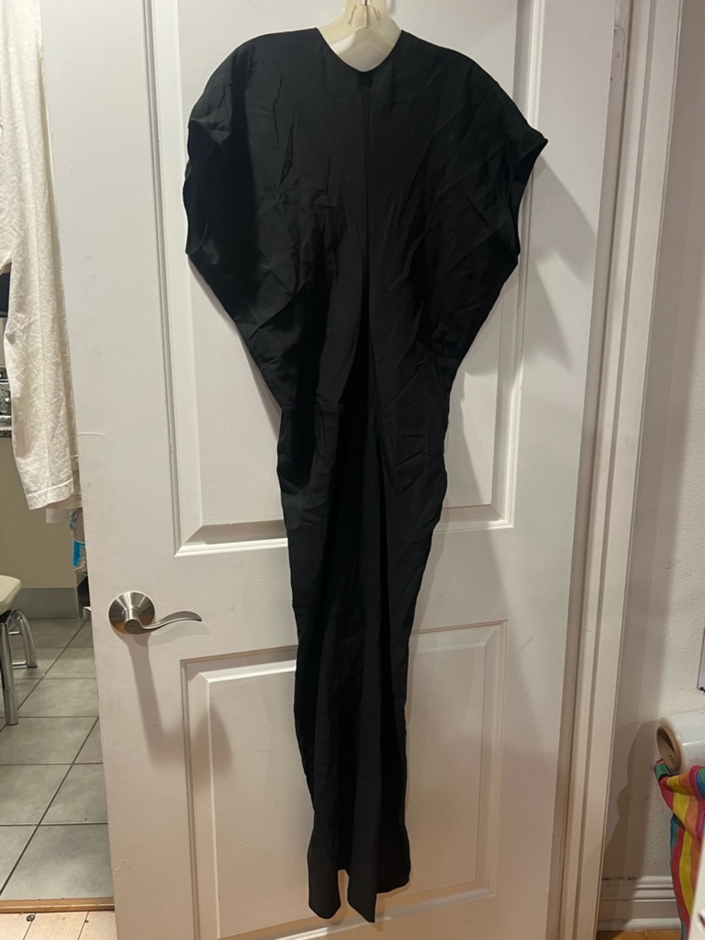 RESTOCKED COS Black Draped Wide-Sleeve dress